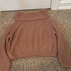 moon & madison Warm Tan Cowl Neck Sweater